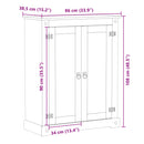 skoskab Corona 86x38,5x108 cm massivt fyrretræ