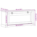 skoskab Corona 99x32x47 cm massivt fyrretræ