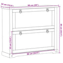 skoskab Corona 99x32x85 cm massivt fyrretræ