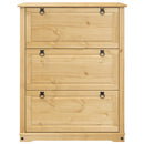 skoskab Corona 99x32x124,5 cm massivt fyrretræ