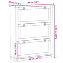 skoskab Corona 99x32x124,5 cm massivt fyrretræ