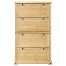 skoskab Corona 99x32x163,5 cm massivt fyrretræ