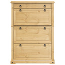 skoskab Corona 99x32x138 cm massivt fyrretræ