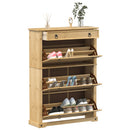 skoskab Corona 99x32x138 cm massivt fyrretræ