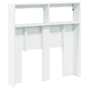 sengegavl med opbevaring og LED-lys 100x17x102 cm hvid