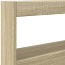 sengegavl med opbevaring og LED-lys 100x17x102 cm sonoma-eg