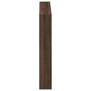 sengegavl med opbevaring og LED-lys 100x17x102 cm brunt eg