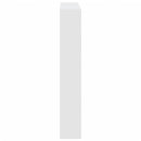 sengegavl med opbevaring og LED-lys 120x17x102 cm hvid