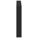 sengegavl med opbevaring og LED-lys 120x17x102 cm sort