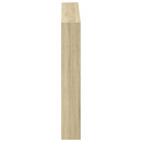 sengegavl med opbevaring og LED-lys 120x17x102 cm sonoma-eg