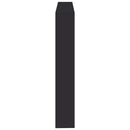 sengegavl med opbevaring og LED-lys 140x17x102 cm sort