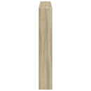 sengegavl med opbevaring og LED-lys 140x17x102 cm sonoma-eg