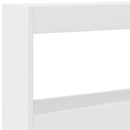 sengegavl med opbevaring og LED-lys 160x17x102 cm hvid