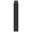 sengegavl med opbevaring og LED-lys 160x17x102 cm sort