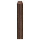 sengegavl med opbevaring og LED-lys 160x17x102 cm brunt eg