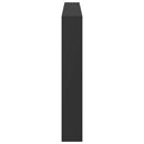 sengegavl med opbevaring og LED-lys 180x17x102 cm sort