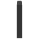 sengegavl med opbevaring og LED-lys 200x17x102 cm sort