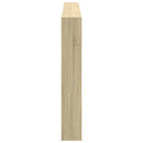 sengegavl med opbevaring og LED-lys 200x17x102 cm sonoma-eg