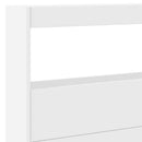 sengegavl med opbevaring og LED-lys 220x17x102 cm hvid