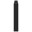 sengegavl med opbevaring og LED-lys 220x17x102 cm sort