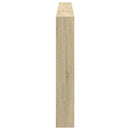 sengegavl med opbevaring og LED-lys 220x17x102 cm sonoma-eg