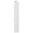 sengegavl med opbevaring og LED-lys 220x16,5x103,5 cm hvid