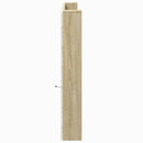 sengegavl med opbevaring og LED-lys 220x16,5x103,5 cm sonoma-eg
