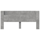 sengegavl med opbevaring og LED-lys 220x16,5x103,5 cm betongrå