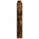sengegavl med opbevaring og LED-lys 220x16,5x103,5 cm røget eg