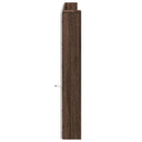 sengegavl med opbevaring og LED-lys 220x16,5x103,5 cm brunt eg