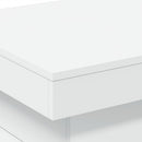 sofabord med LED-lys 50x50x40 cm hvid