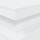 sofabord med LED-lys 90x50x40 cm hvid