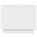 sofabord med LED-lys 50x50x40 cm hvid