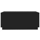 sofabord med LED-lys 90x50x40 cm sort