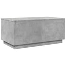 sofabord med LED-lys 90x50x40 cm betongrå