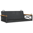 gyngebænk 109x62x40 cm polyrattan sort