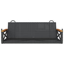 gyngebænk 109x62x40 cm polyrattan sort