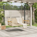 gyngebænk 109x62x40 cm polyrattan beige