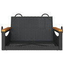 gyngebænk 63x62x40 cm polyrattan sort