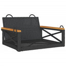 gyngebænk 63x62x40 cm polyrattan sort