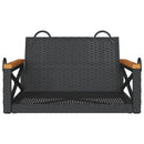 gyngebænk 63x62x40 cm polyrattan sort