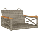 gyngebænk 63x62x40 cm polyrattan grå