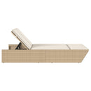 solseng med hynder polyrattan beige