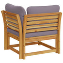 hjørnemodul til sofa 73x73x65 cm med hynder massivt akacietræ
