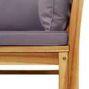 hjørnemodul til sofa 73x73x65 cm med hynder massivt akacietræ