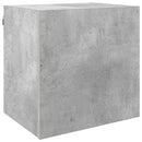 tv-møbel til væg 5 dele konstrueret træ betongrå