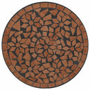 bistrobord med mosaikdesign Ø50x70 cm keramisk terrakottafarvet