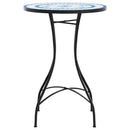 bistrobord med mosaikdesign Ø50x70 cm keramisk blå og hvid