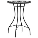 bistrobord med mosaikdesign Ø50x70 cm keramisk sort og hvid