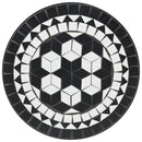 bistrobord med mosaikdesign Ø50x70 cm keramisk sort og hvid